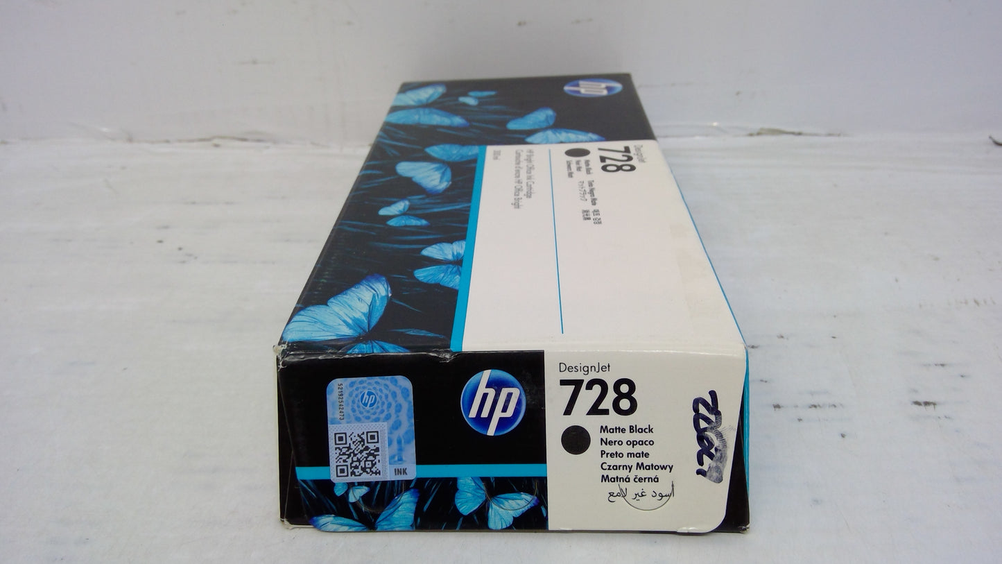 Genuine HP F9J68A (728) Matte Black Ink Cartridge *EXPIRED SEP 2023*