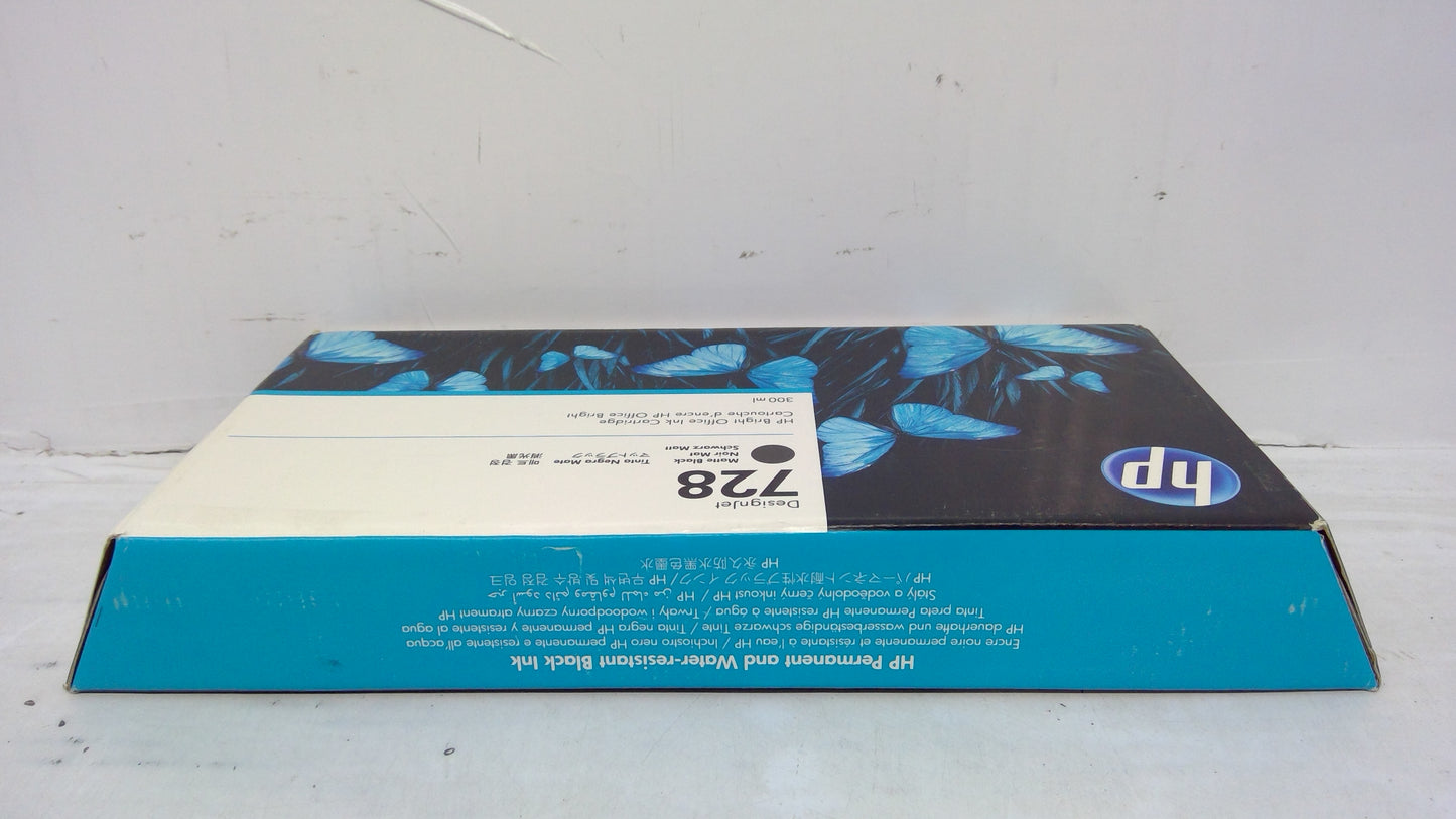 Genuine HP F9J68A (728) Matte Black Ink Cartridge *EXPIRED SEP 2023*