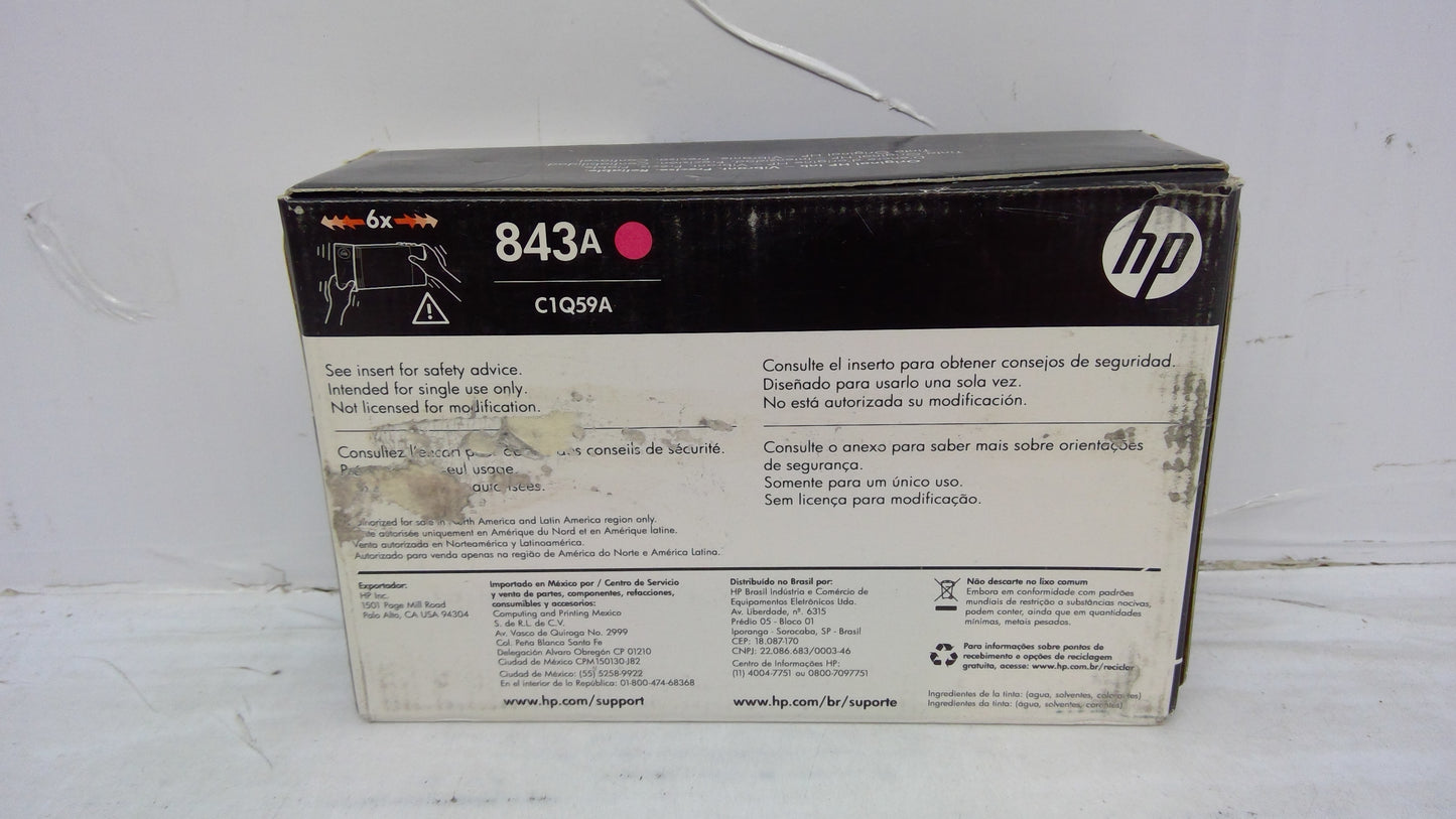 Genuine HP C1Q59A(843A) Magenta Ink *EXPIRED AUG 2023*
