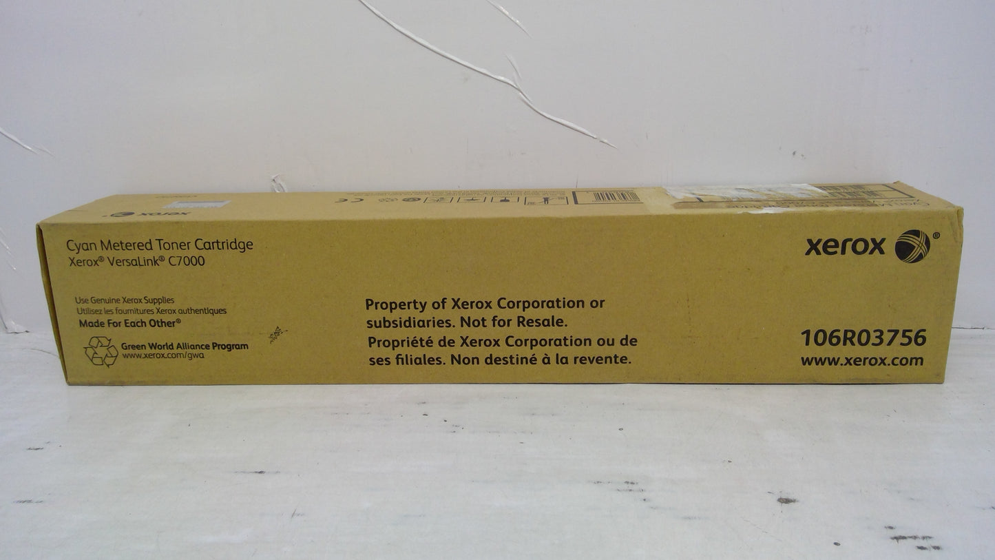 Genuine Xerox 106R03756/106R3756 *METERED* Cyan Toner for VersaLink C7000