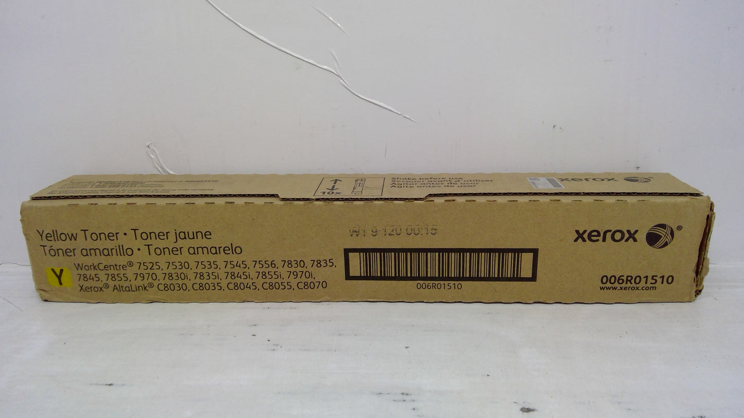 Genuine Xerox 006R01510/6R1510 METEREDYellow Toner *OPEN BOX* for WorkCentre 7525, 7530, 7535, 7545