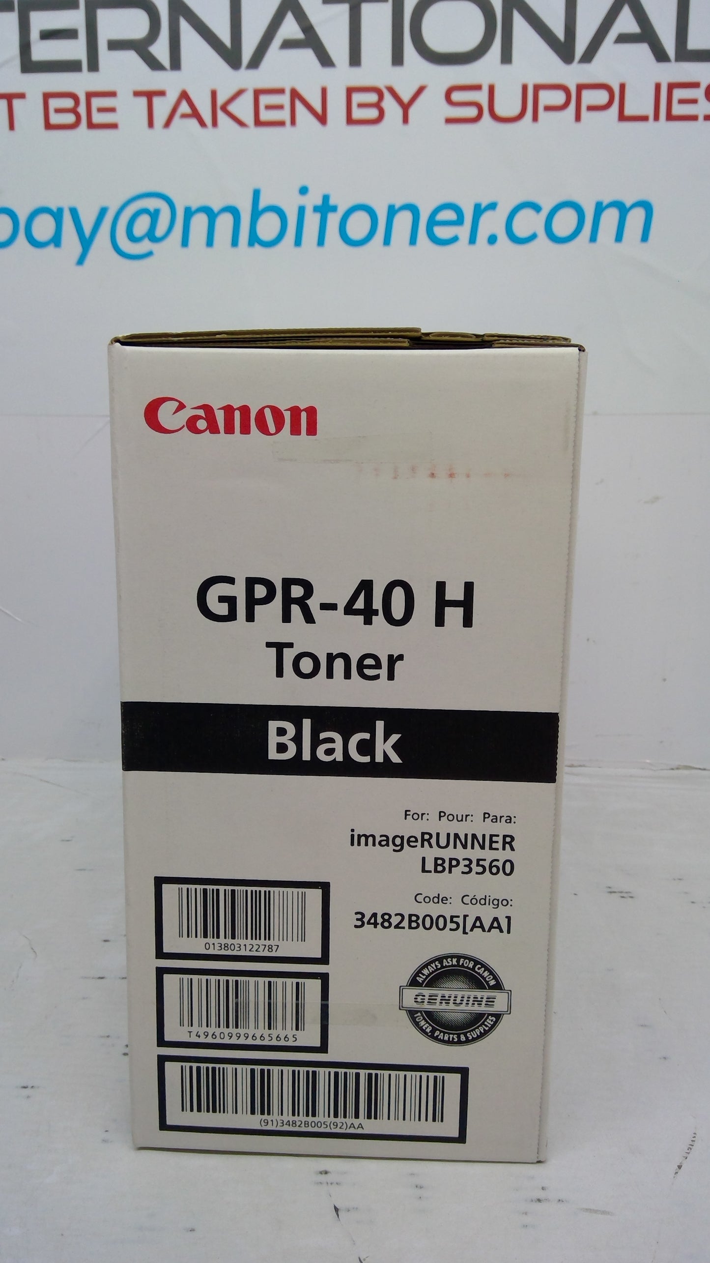 Genuine Canon GPR-40H 3482B005AA Black Toner for  imageRUNNER LBP3560 and imageRUNNER LBP3580