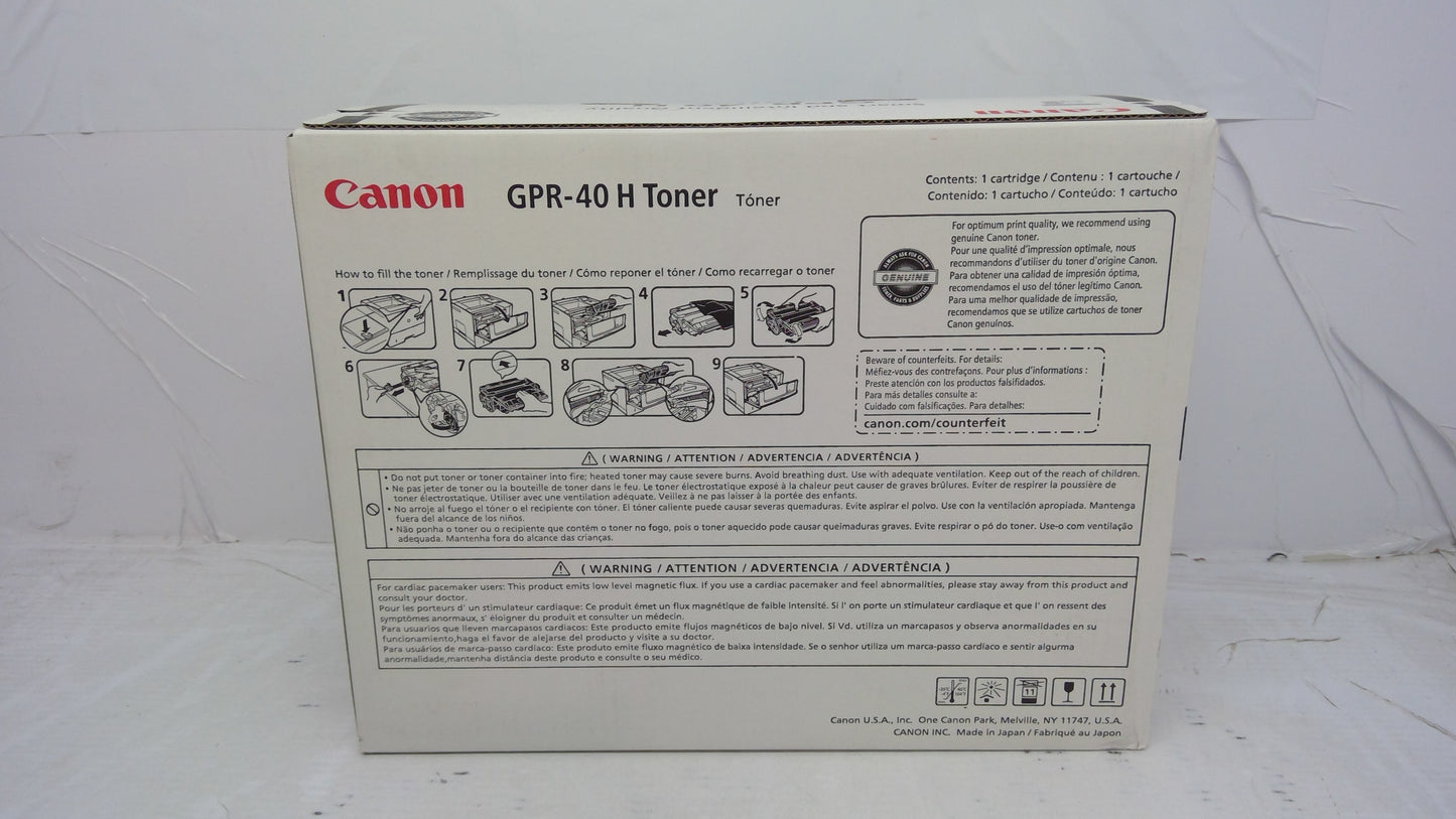 Genuine Canon GPR-40H 3482B005AA Black Toner for  imageRUNNER LBP3560 and imageRUNNER LBP3580