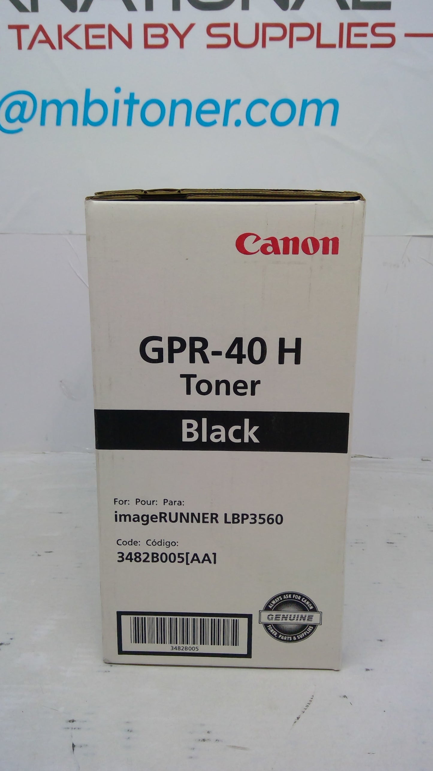 Genuine Canon GPR-40H 3482B005AA Black Toner for  imageRUNNER LBP3560 and imageRUNNER LBP3580