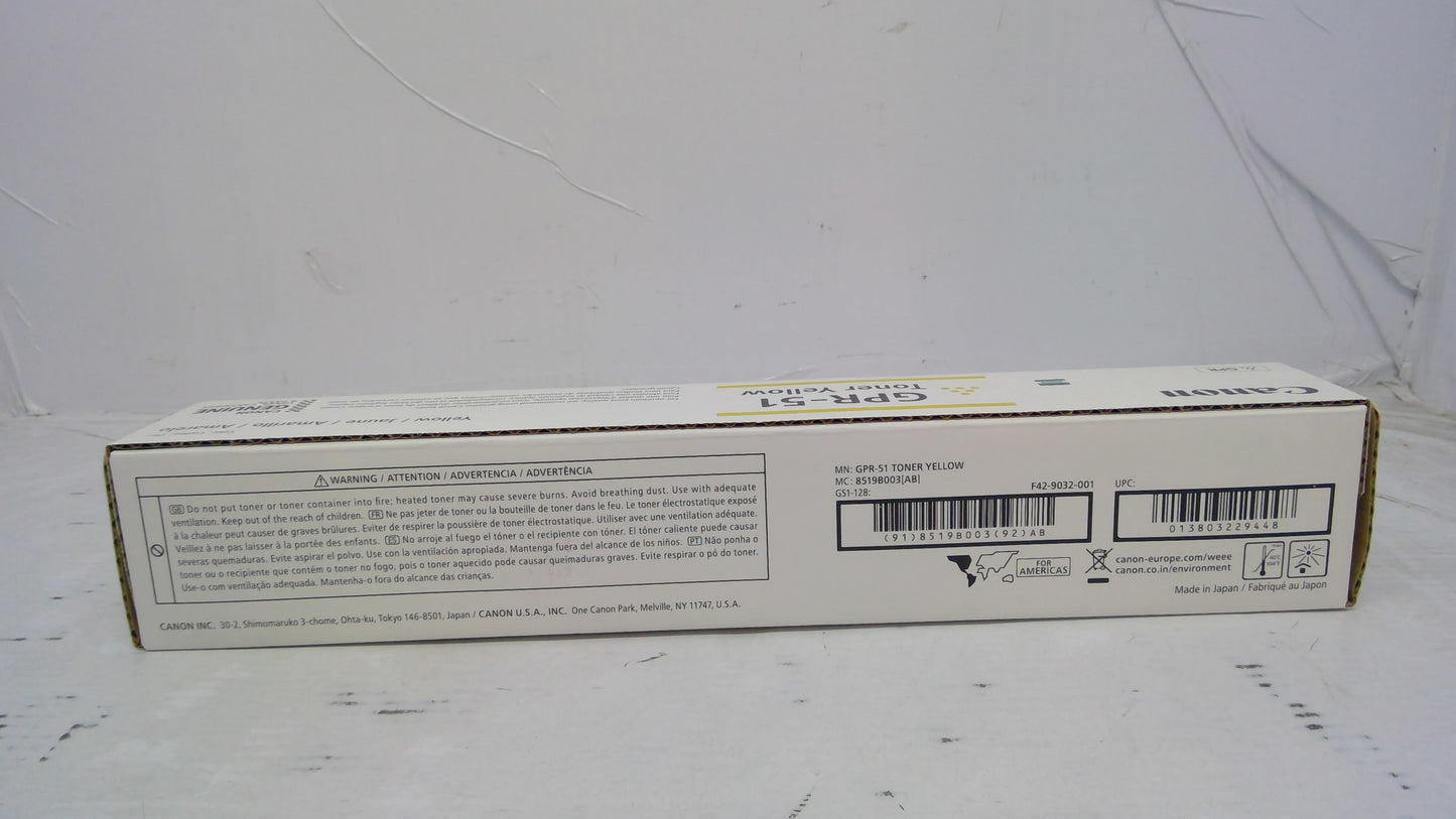 Genuine GPR-51 (8519B003AB) Yellow Toner