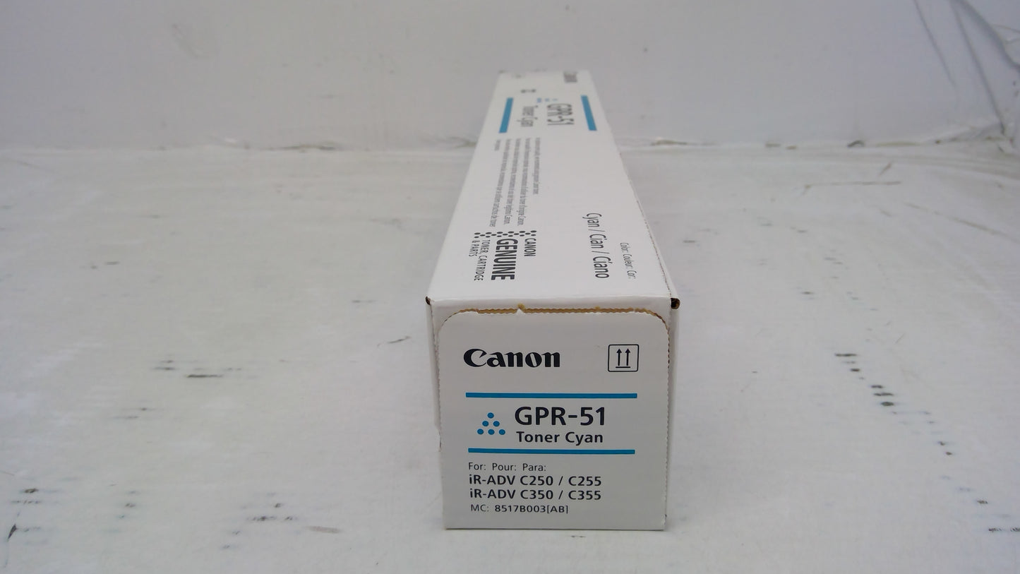 Genuine Canon GPR-51 (8517B003AB) Cyan Toner