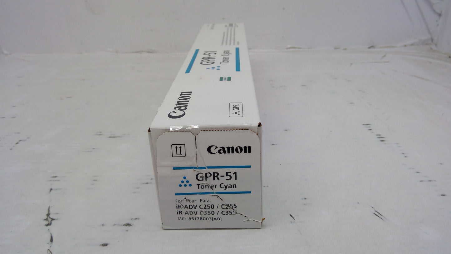 Genuine Canon GPR-51 (8517B003AB) Cyan Toner