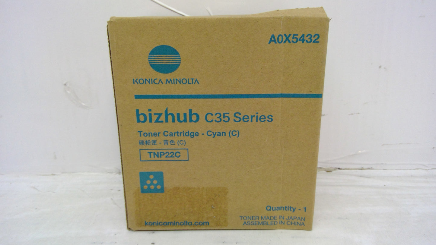 Genuine Konica Minolta TNP22C (A0X5432) Cyan Toner