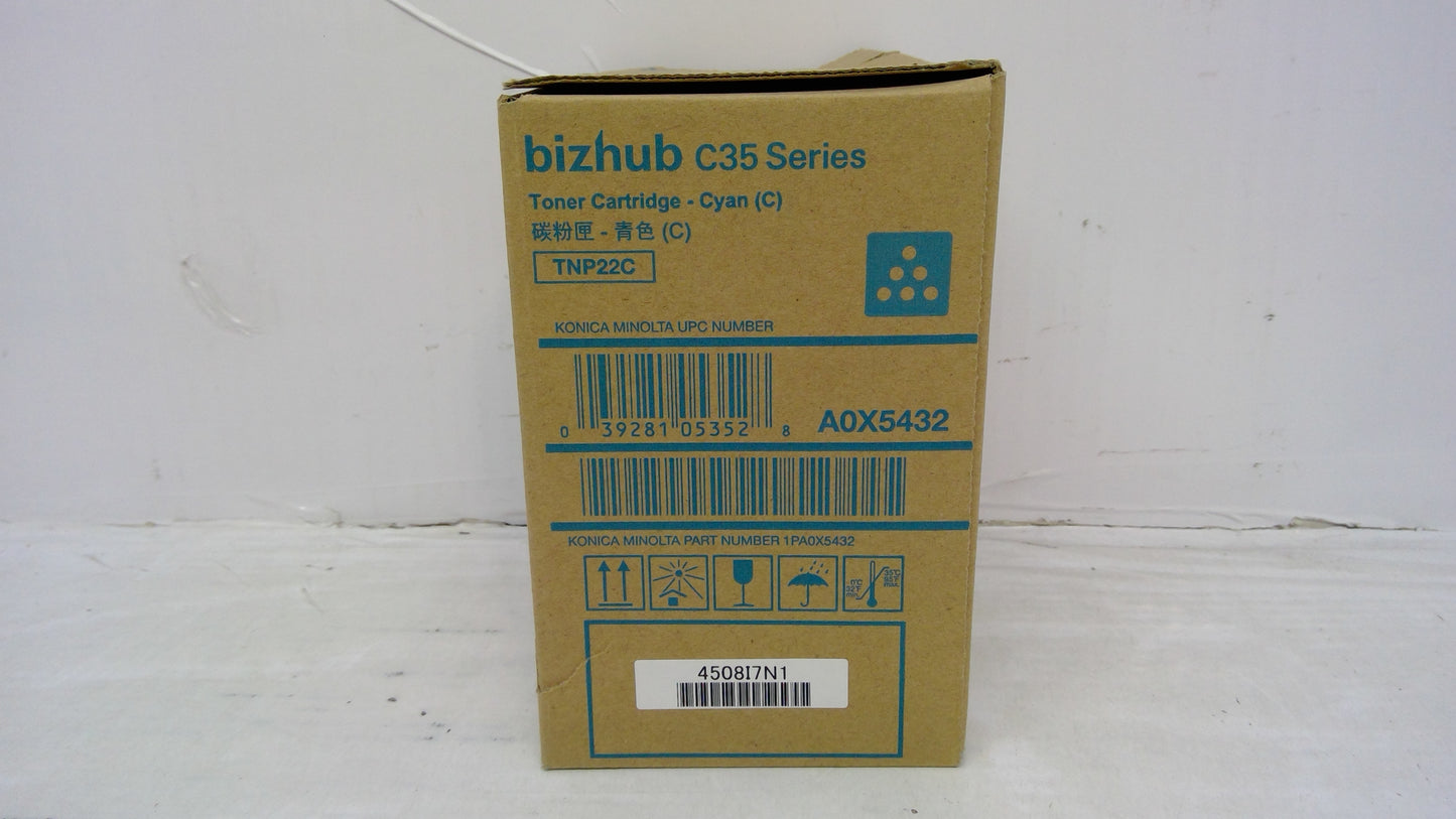 Genuine Konica Minolta TNP22C (A0X5432) Cyan Toner