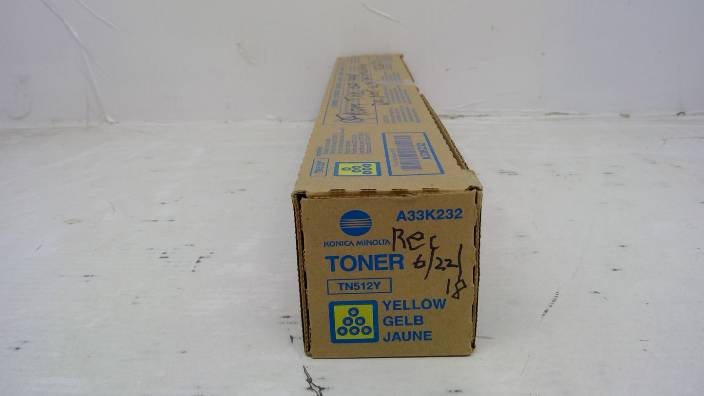 Genuine Konica Minolta TN512Y (A33K232) Yellow Toner