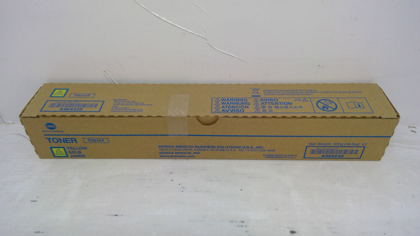 Genuine Konica Minolta TN514Y (A9E8230) Yellow Toner