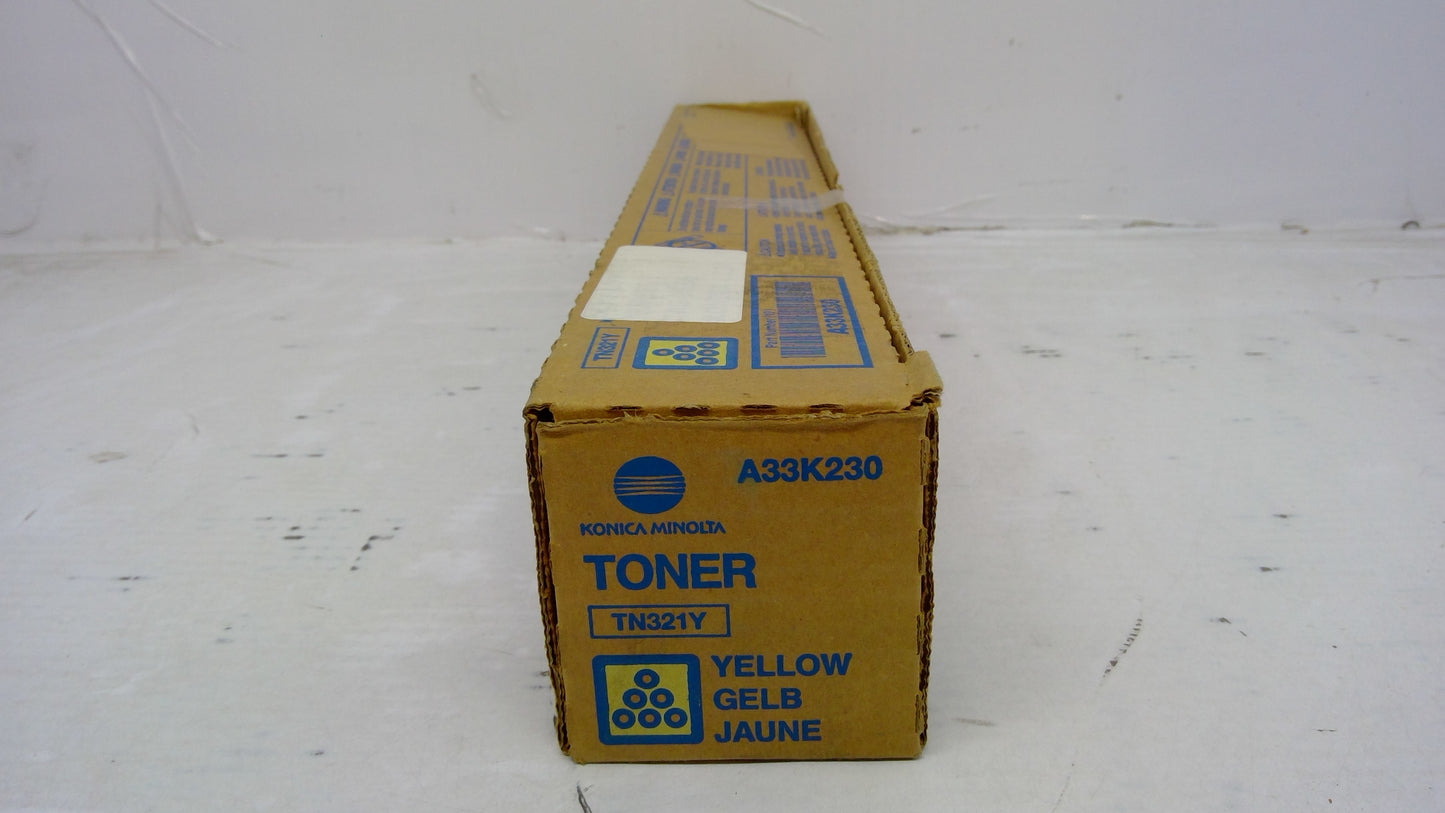 Genuine Konica Minolta A33K230 (TN321Y) Yellow Toner Cartridge