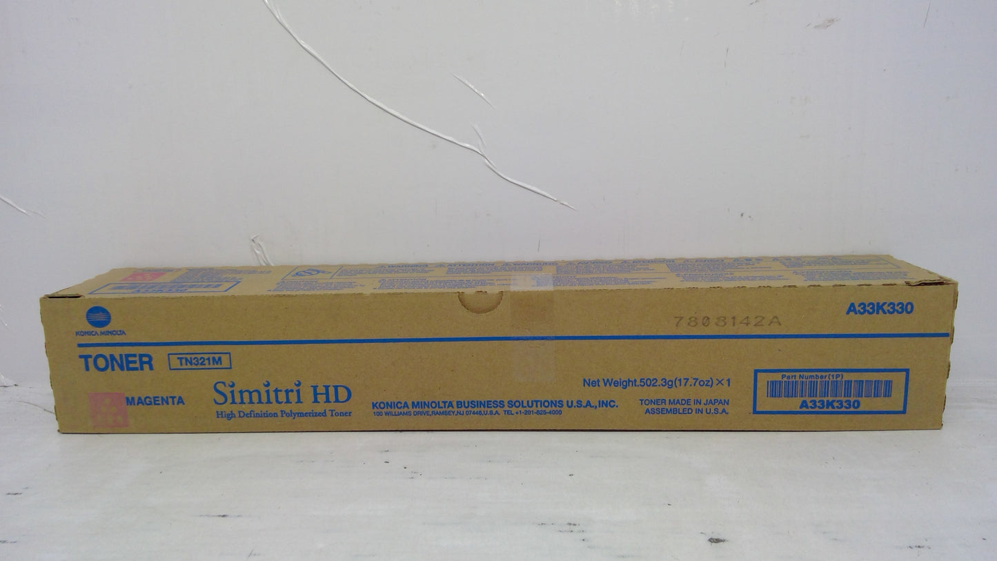 Genuine Konica Minolta A33K330 (TN321M) Magenta Toner