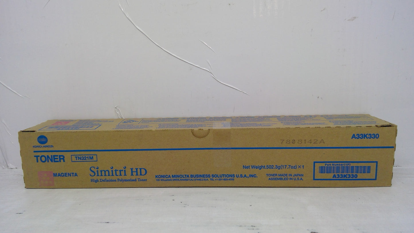 Genuine Konica Minolta A33K330 (TN321M) Magenta Toner