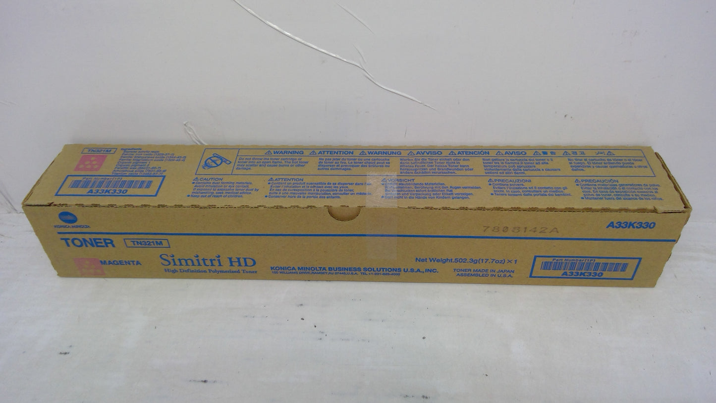 Genuine Konica Minolta A33K330 (TN321M) Magenta Toner