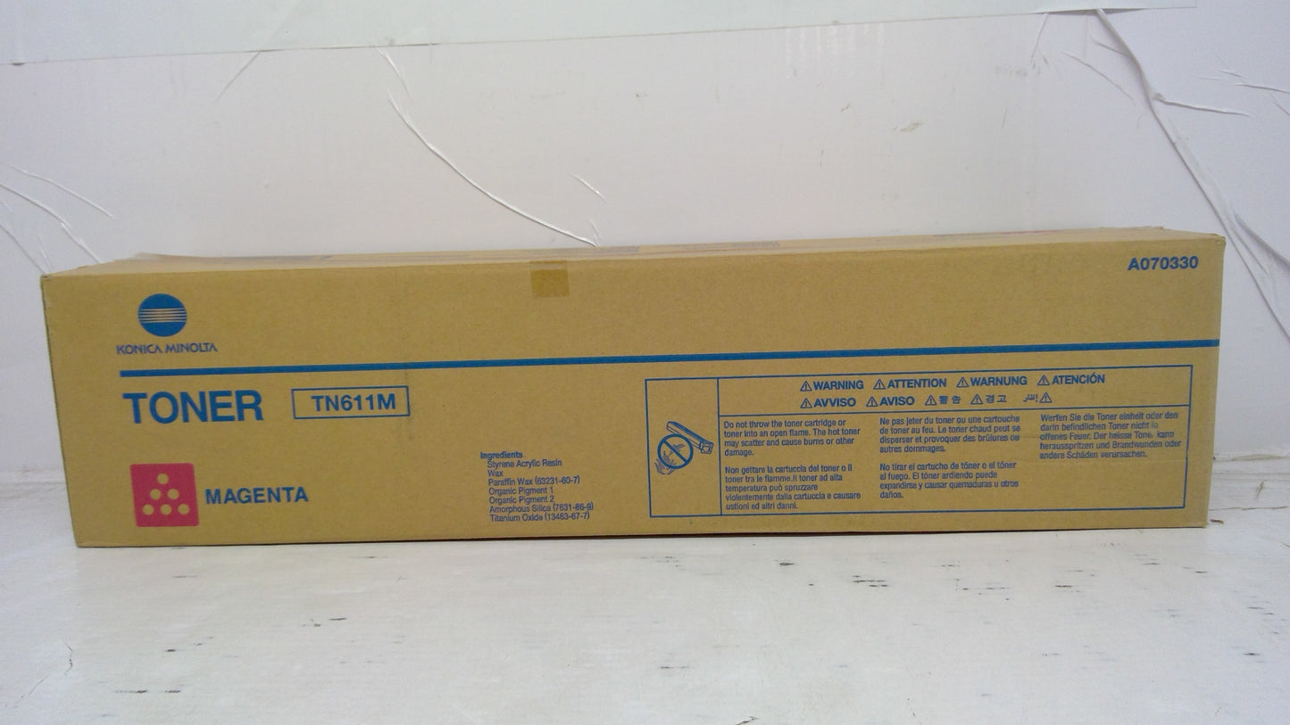 Genuine Konica Minolta A070330 (TN611M) Magenta Toner