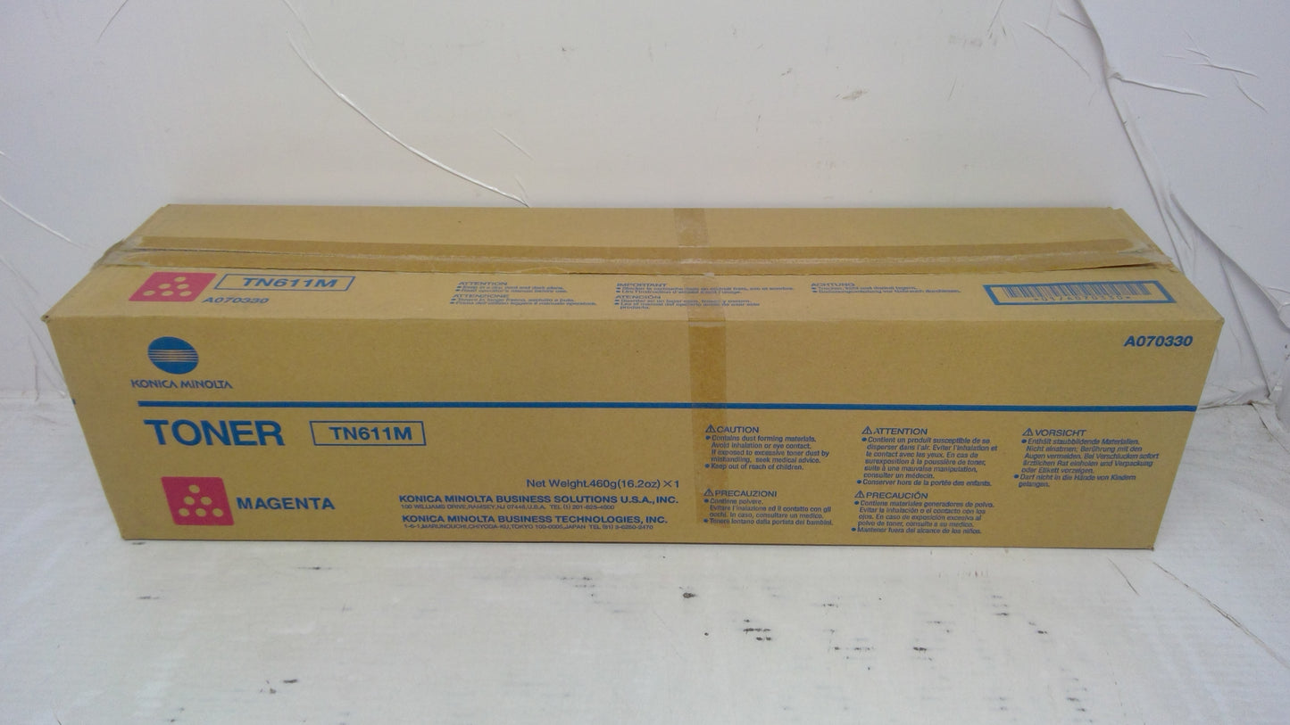 Genuine Konica Minolta A070330 (TN611M) Magenta Toner