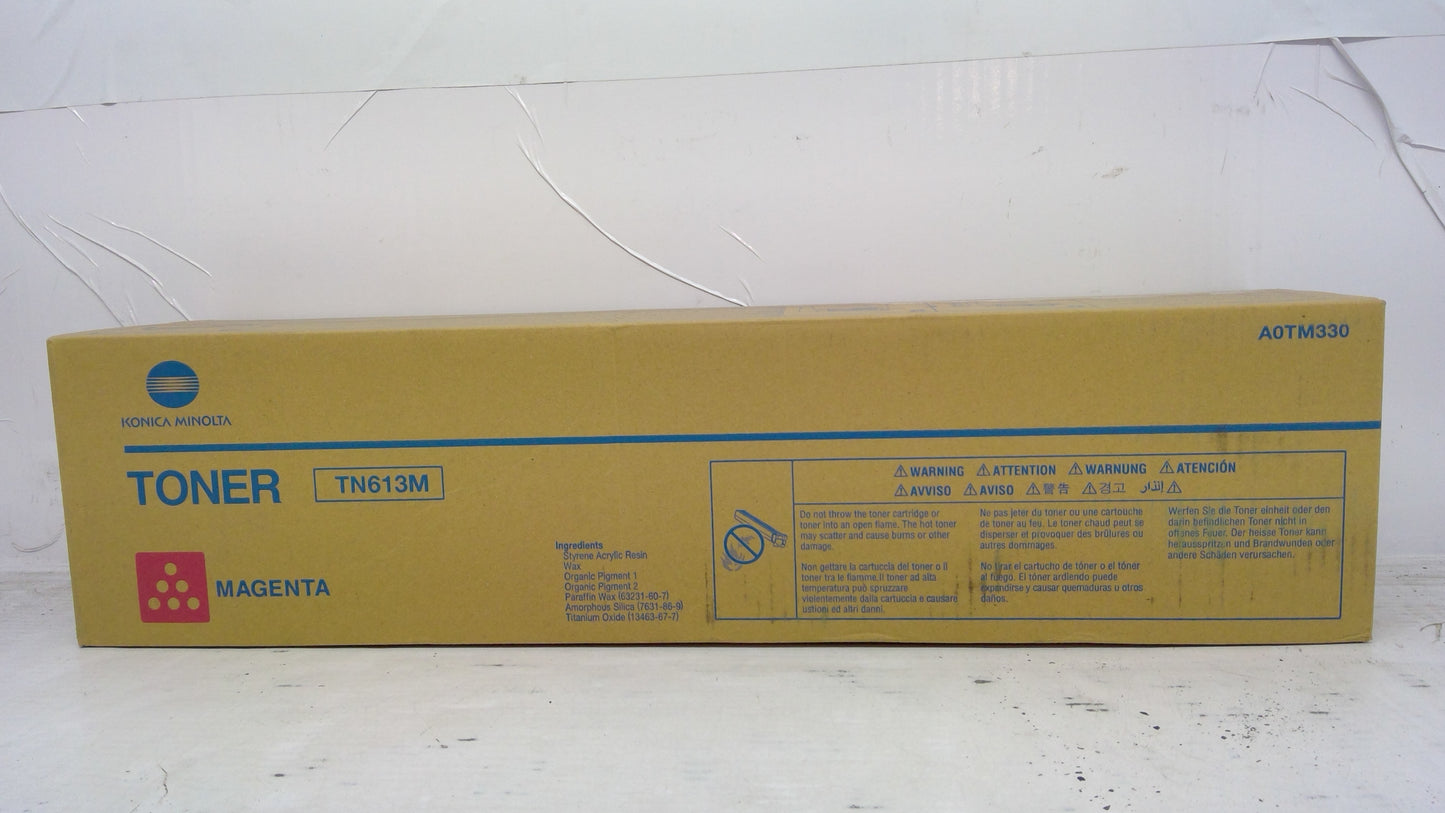Genuine Konica Minolta A0TM330 (TN613M) Magenta Toner