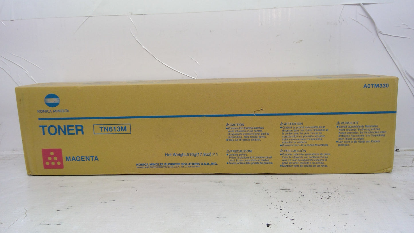 Genuine Konica Minolta A0TM330 (TN613M) Magenta Toner