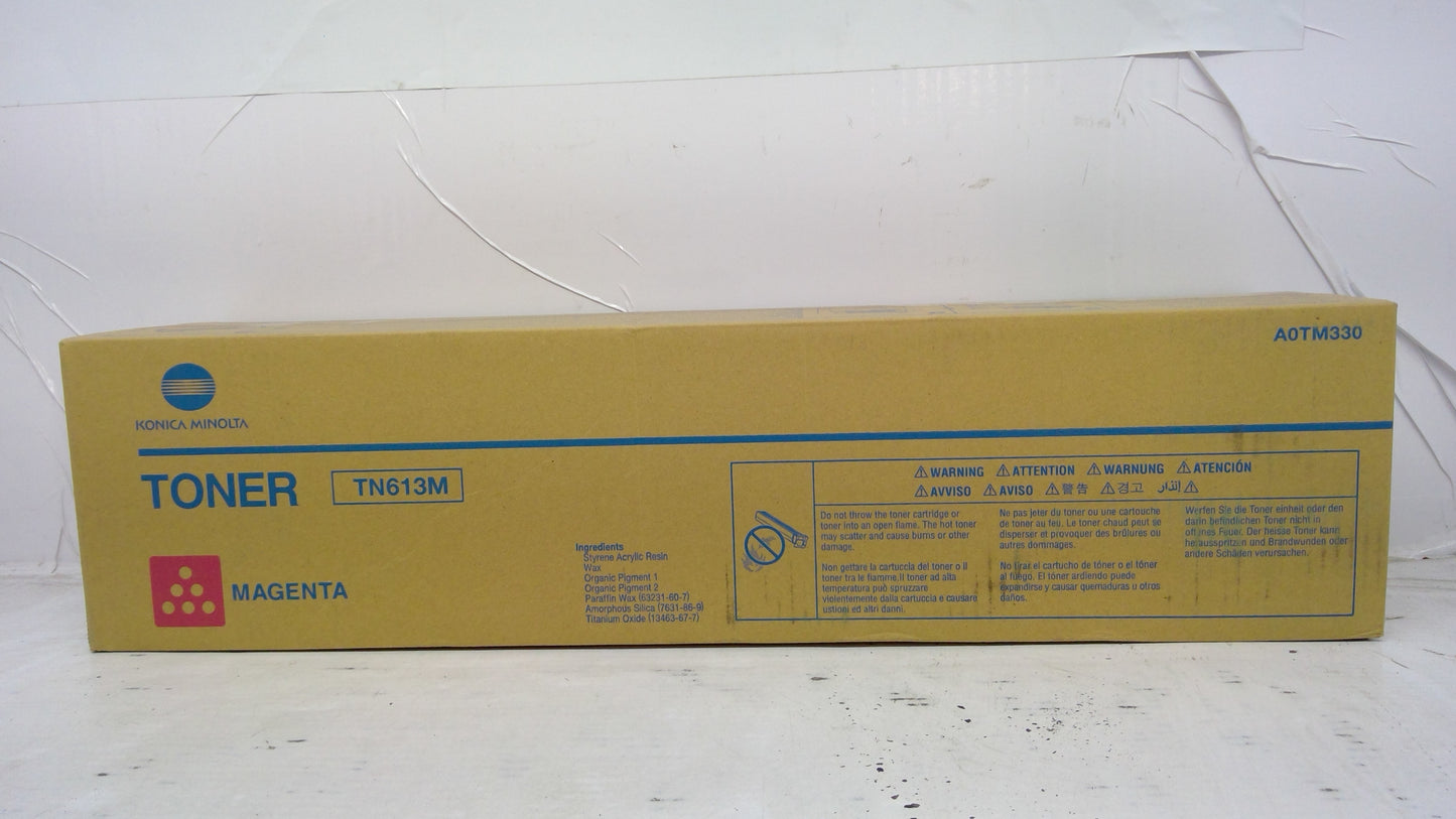 Genuine Konica Minolta A0TM330 (TN613M) Magenta Toner