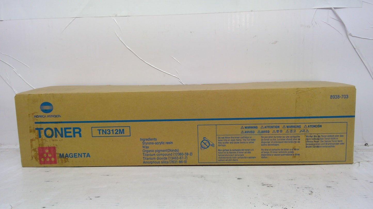 Genuine Konica Minolta 8938-703 (TN312M) Magenta Toner