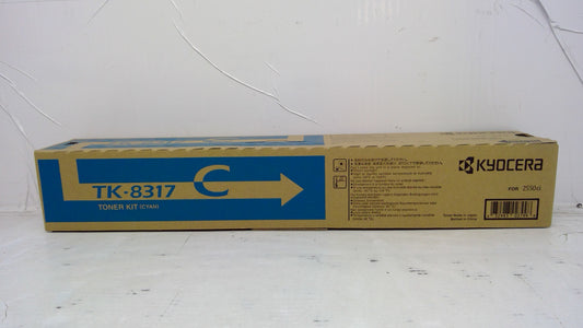 Genuine Kyocera 1T02MVCUS0 (TK8317C) Cyan Toner for 2550ci - SunnyToner | Operated by MBI International