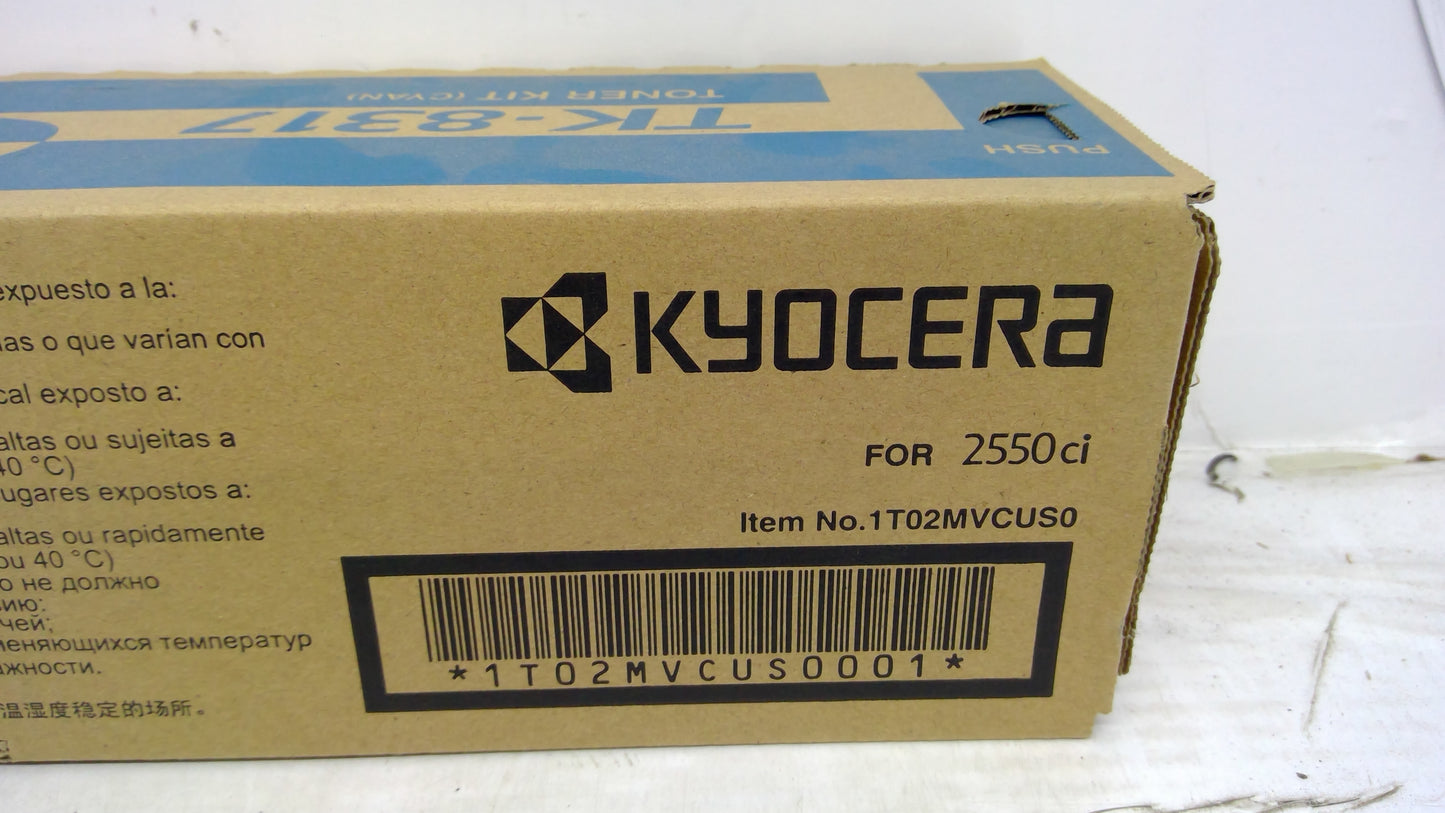 Genuine Kyocera 1T02MVCUS0 (TK8317C) Cyan Toner for 2550ci