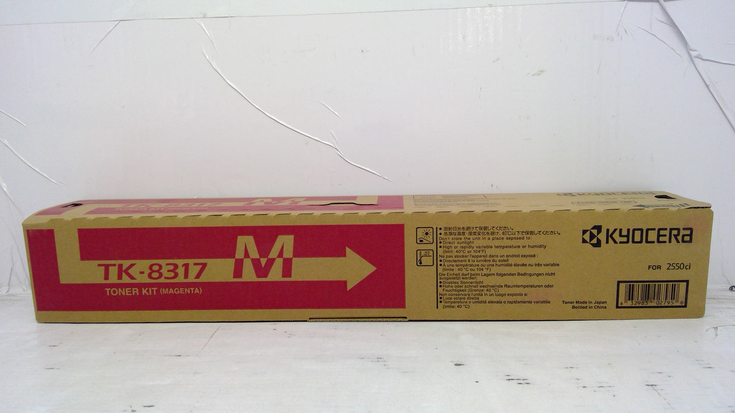 Genuine Kyocera 1T02MVBUS0 (TK-8317M) Magenta Toner for 2550ci