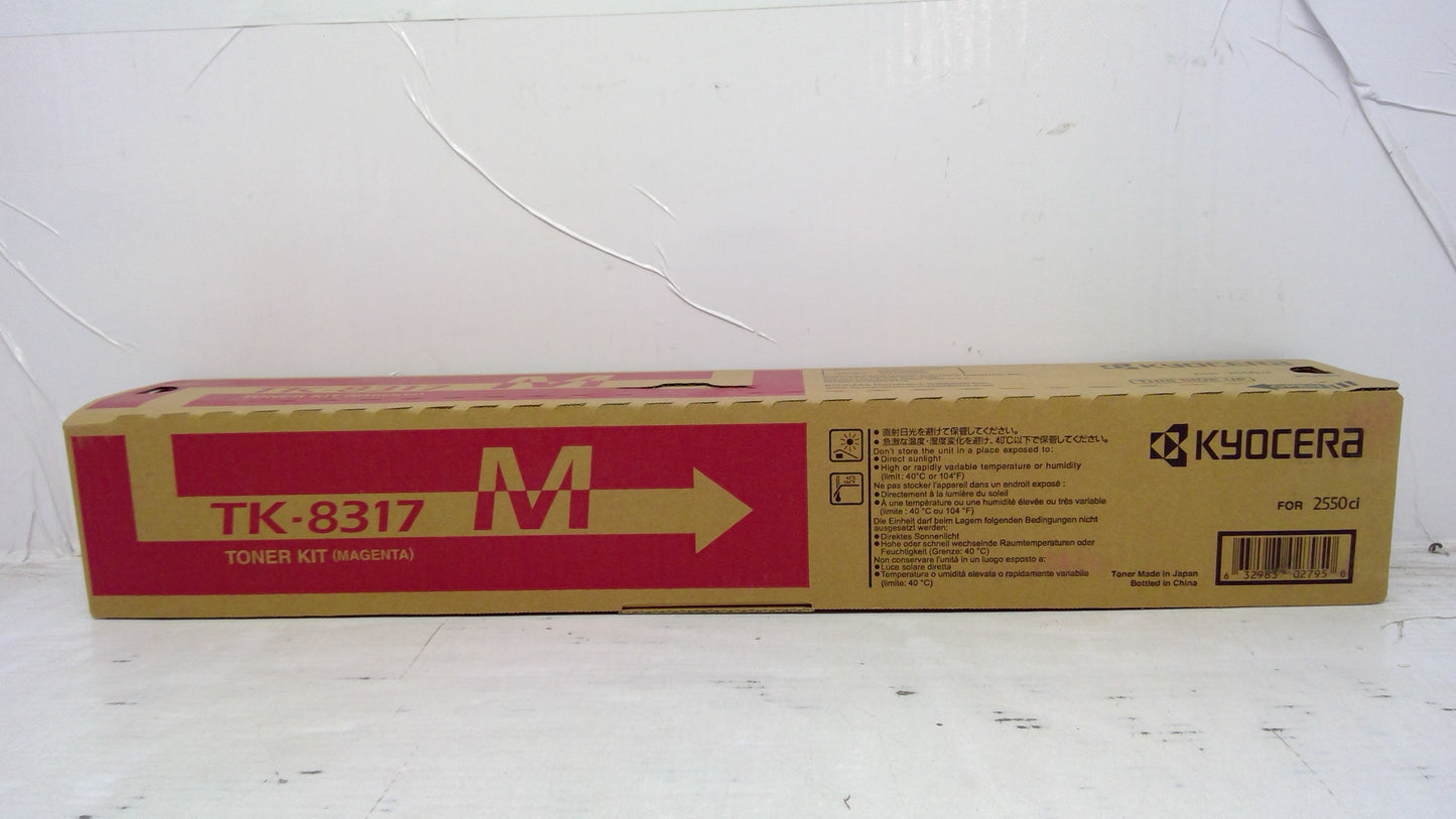Genuine Kyocera 1T02MVBUS0 (TK-8317M) Magenta Toner for 2550ci