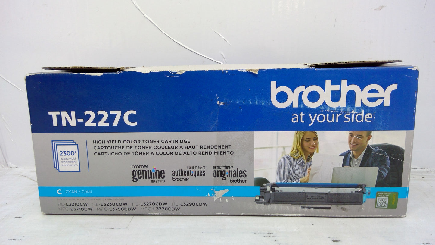 Genuine Brother TN-227C Cyan High Yield Toner Cartridge
