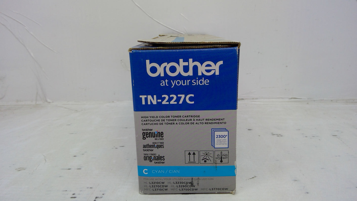 Genuine Brother TN-227C Cyan High Yield Toner Cartridge