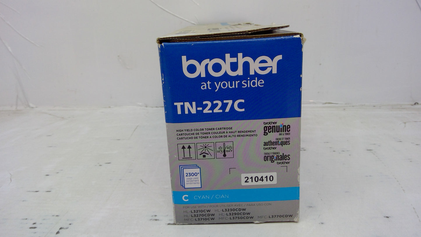 Genuine Brother TN-227C Cyan High Yield Toner Cartridge