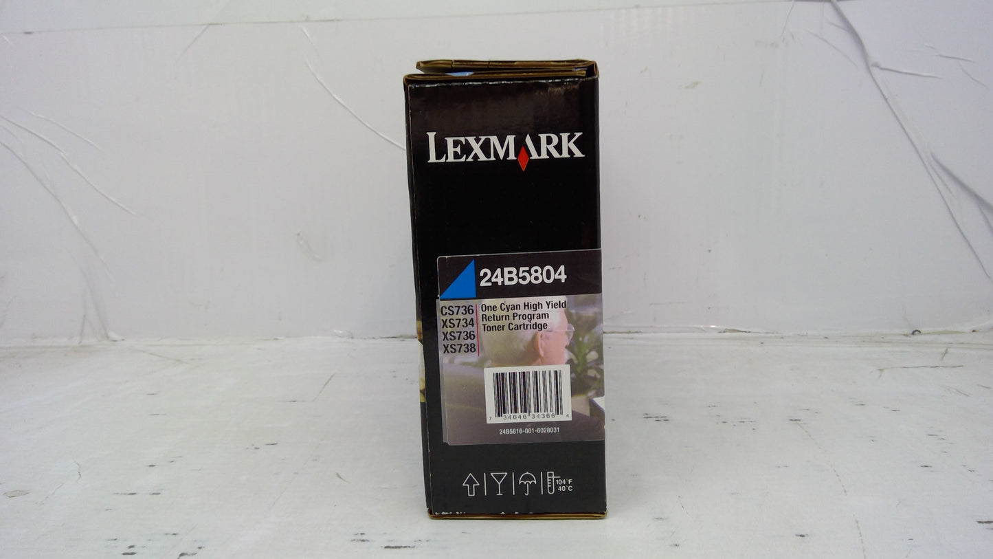 Genuine Lexmark 24B5804 Cyan High Yield Toner Cartridge - SunnyToner | Operated by MBI International
