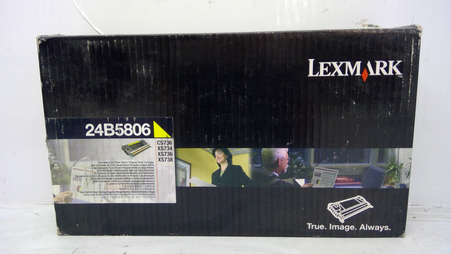 Genuine Lexmark 24B5806 Yellow High Yield Toner Cartridge - SunnyToner | Operated by MBI International