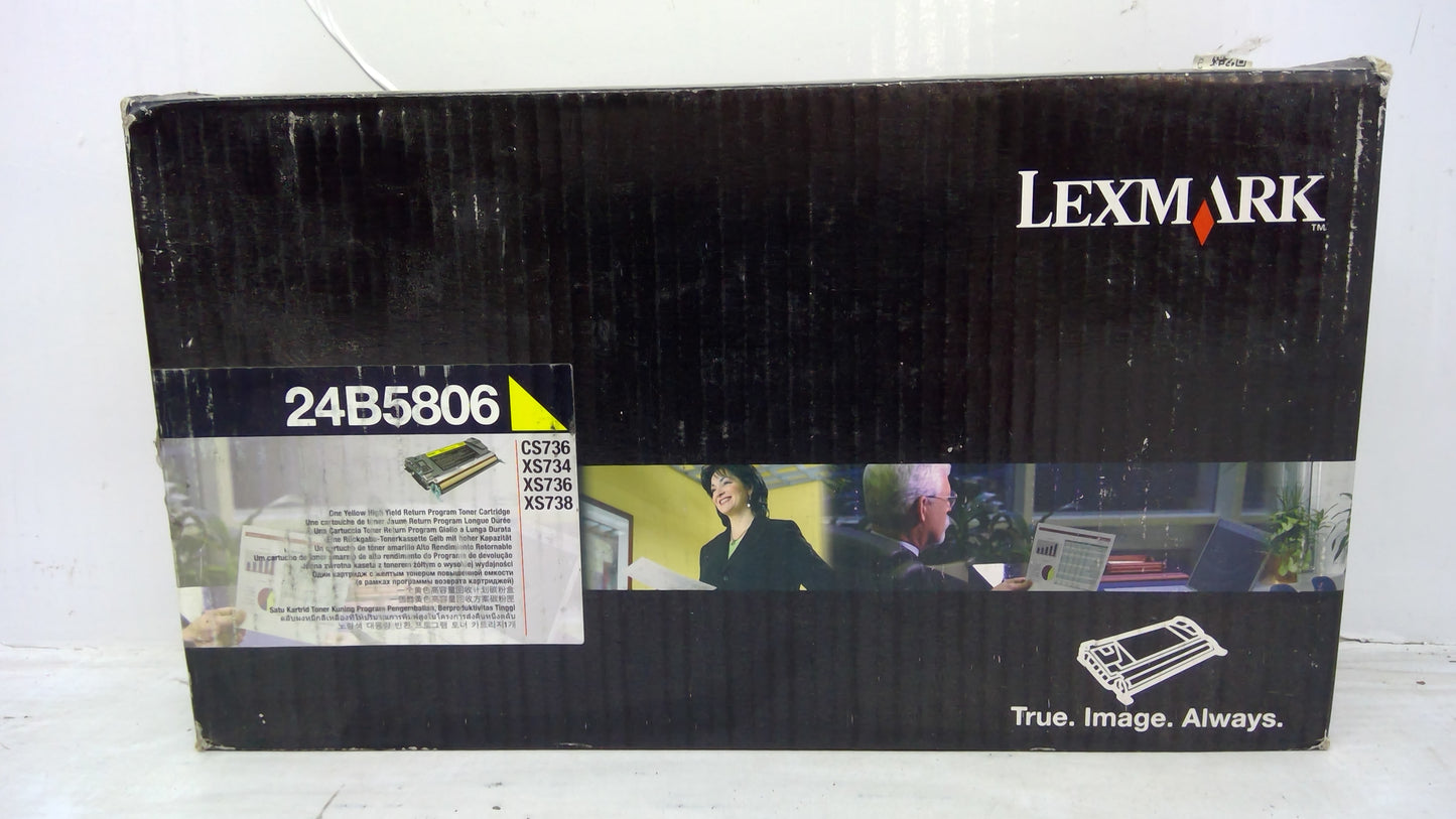 Genuine Lexmark 24B5806 Yellow High Yield Toner Cartridge - SunnyToner | Operated by MBI International
