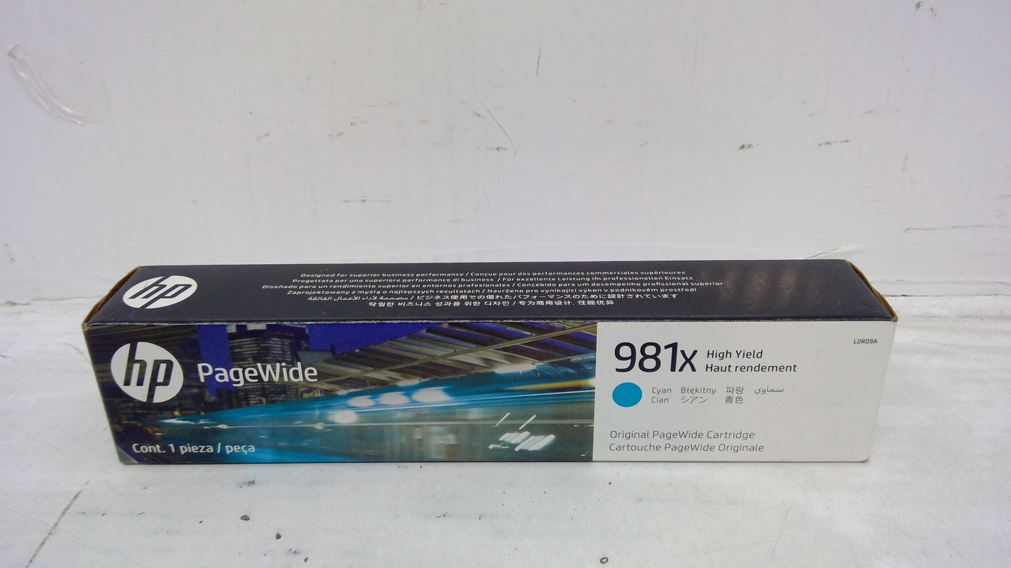 Genuine HP L0R09A (981X) High Yield Cyan Pagewide Cartridge *EXP. DATE OCT 2028*