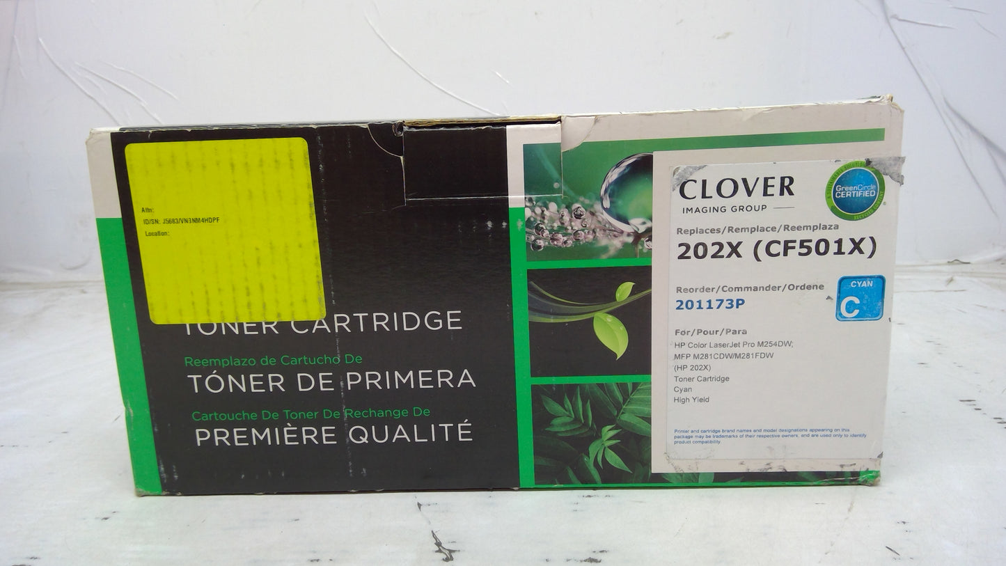 Clover Imaging HP COMPATIBLE 202X (CF501X) 201173P Cyan Toner Cartridge