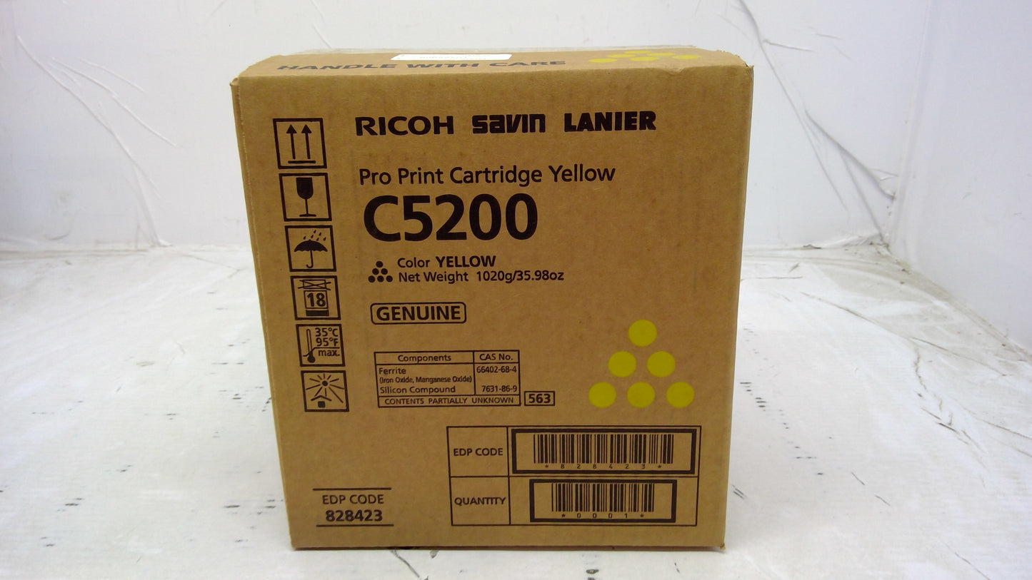 Genuine Ricoh C5200 (828423) Yellow Toner
