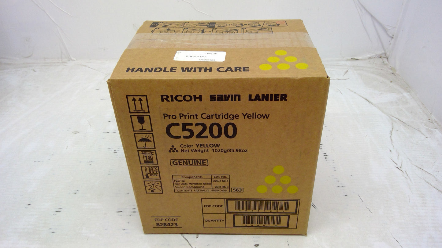 Genuine Ricoh C5200 (828423) Yellow Toner