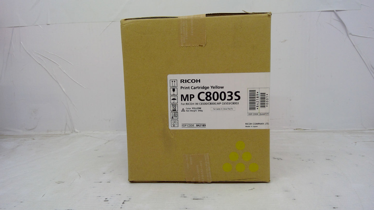 Genuine Ricoh MP C8003S Print Cartridge Yellow Toner (842189)
