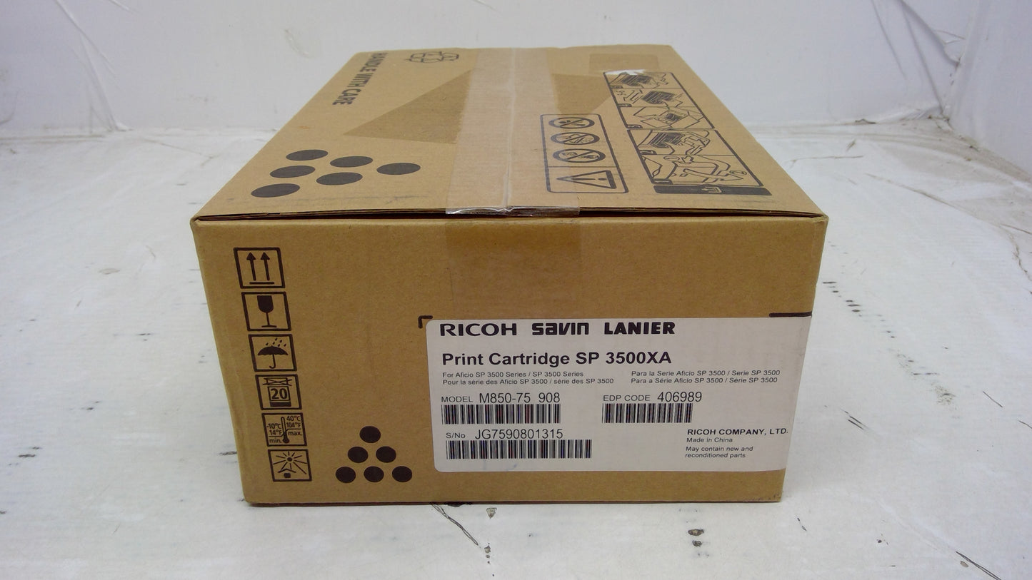Genuine Ricoh Savin Lanier SP 3500XA Black Print Cartridge (406989)