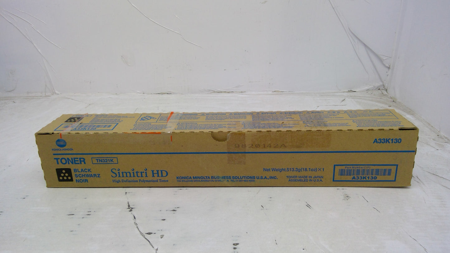 Genuine Konica Minolta A33K130 (TN321K) Black Toner