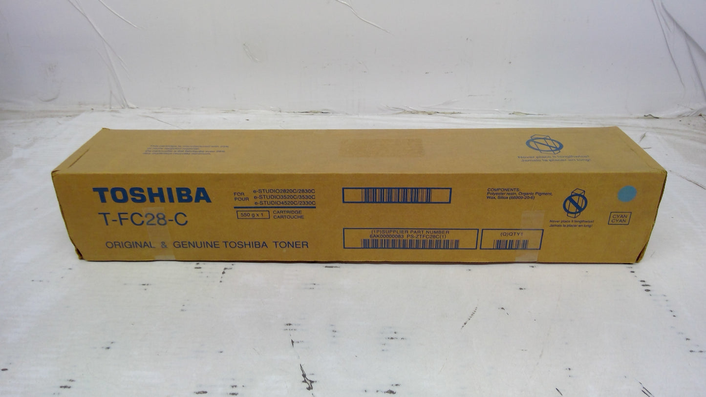Genuine Toshiba T-FC28-C (TFC28C) Cyan Toner
