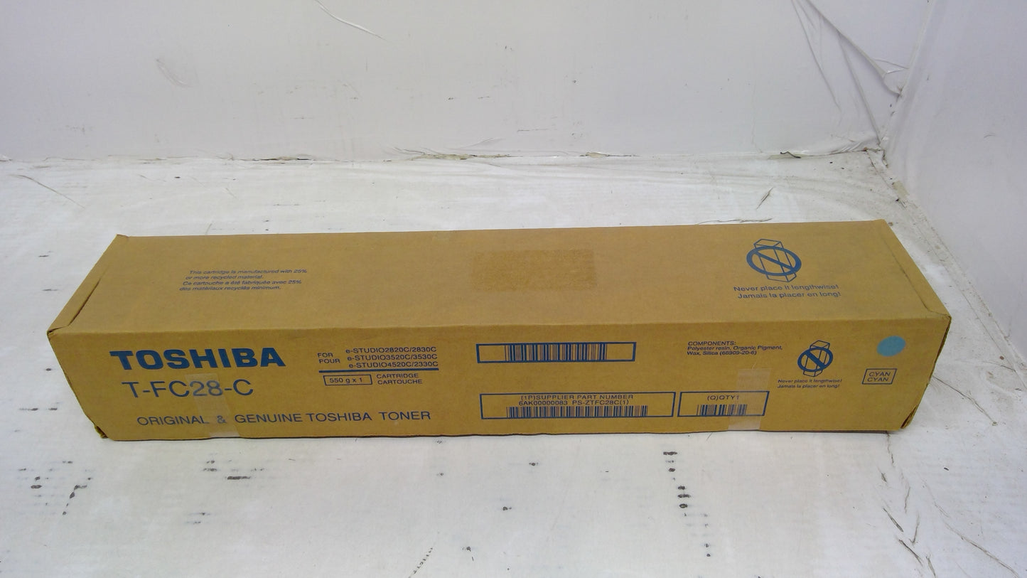 Genuine Toshiba T-FC28-C (TFC28C) Cyan Toner