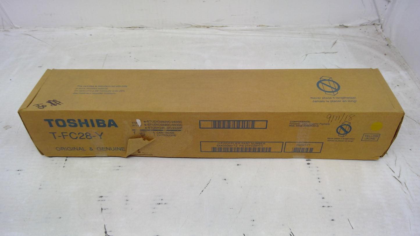 Genuine Toshiba T-FC28-Y (TFC28Y) Yellow Toner