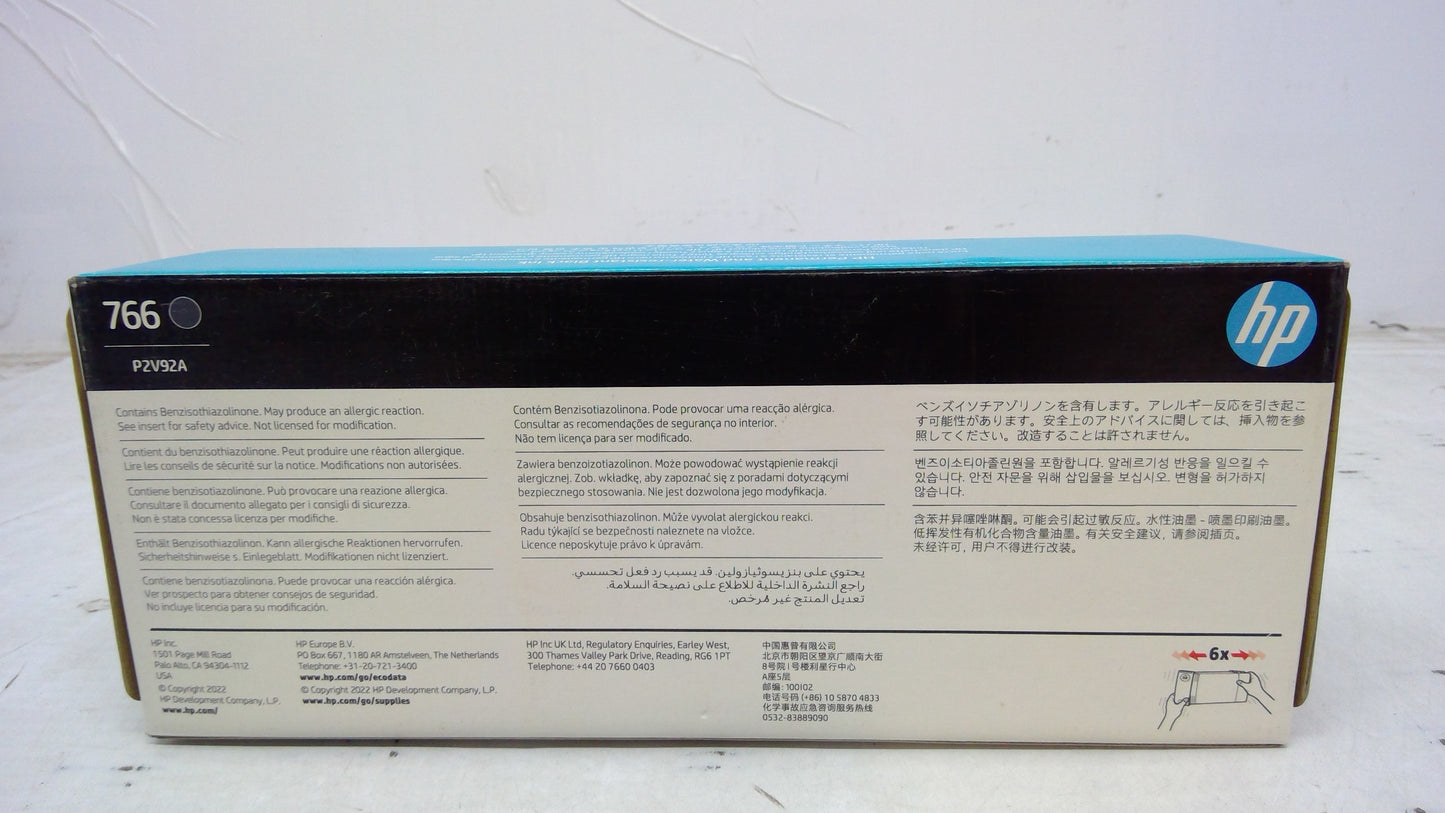 Genuine HP P2V92A (766) Matte Black DesignJet Ink Cartridge *Expires Dec. 2026*