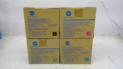 Genuine Konica Minolta Full Color Set TNP48K(A5X0130) TNP48Y(A5X0230) TNP48M(A5X0330) TNP48Y(A5X0430)