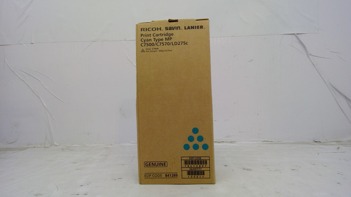 Genuine Ricoh Type MP C7500/C7570/LD275c (841289) Cyan Toner