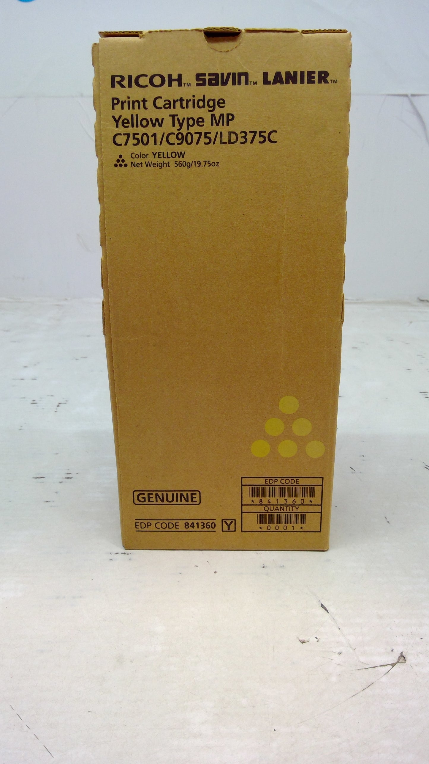Genuine Ricoh Type MP C7501/C9075/LD375C (841360) Yellow Toner