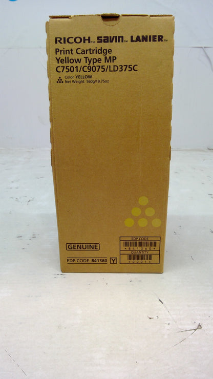 Genuine Ricoh Type MP C7501/C9075/LD375C (841360) Yellow Toner